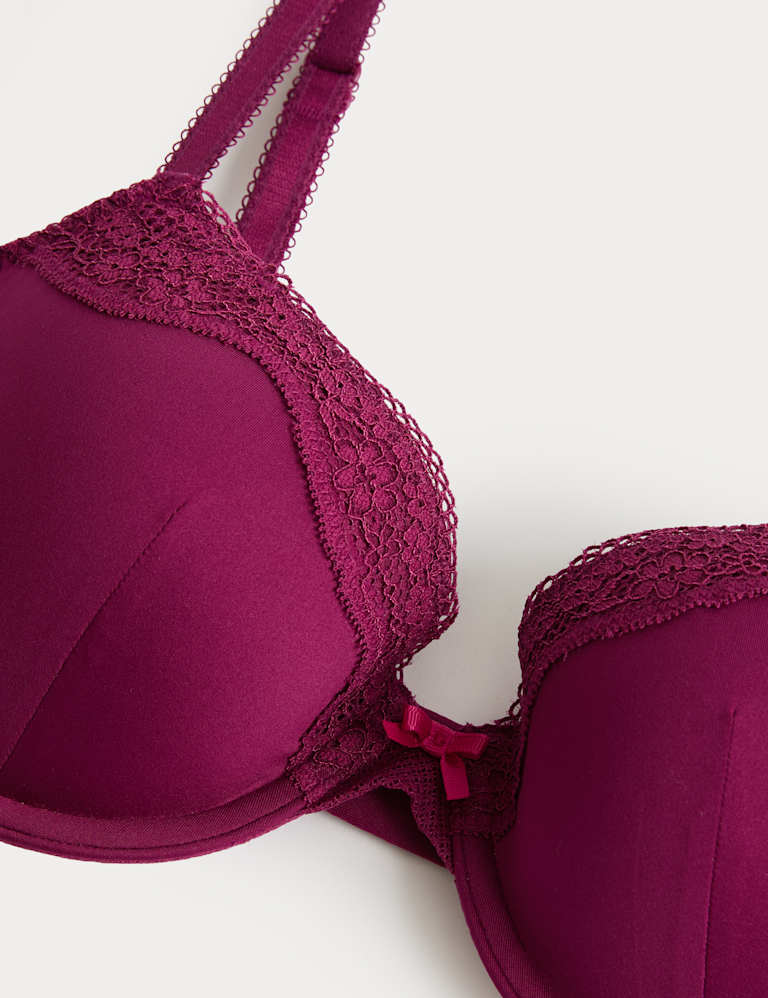 Jasmine Lace Wired Demi Cup Bra Set A-E 4 of 6