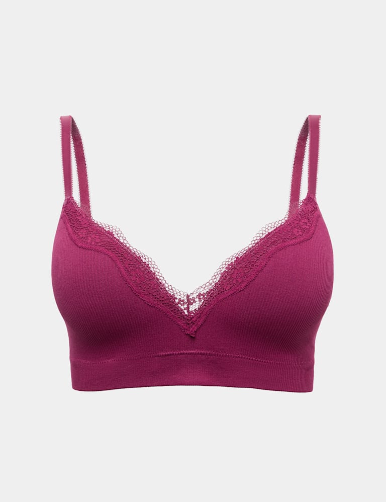 Jasmine Lace Seamfree Non Wired Plunge Bra Set A-E 2 of 6