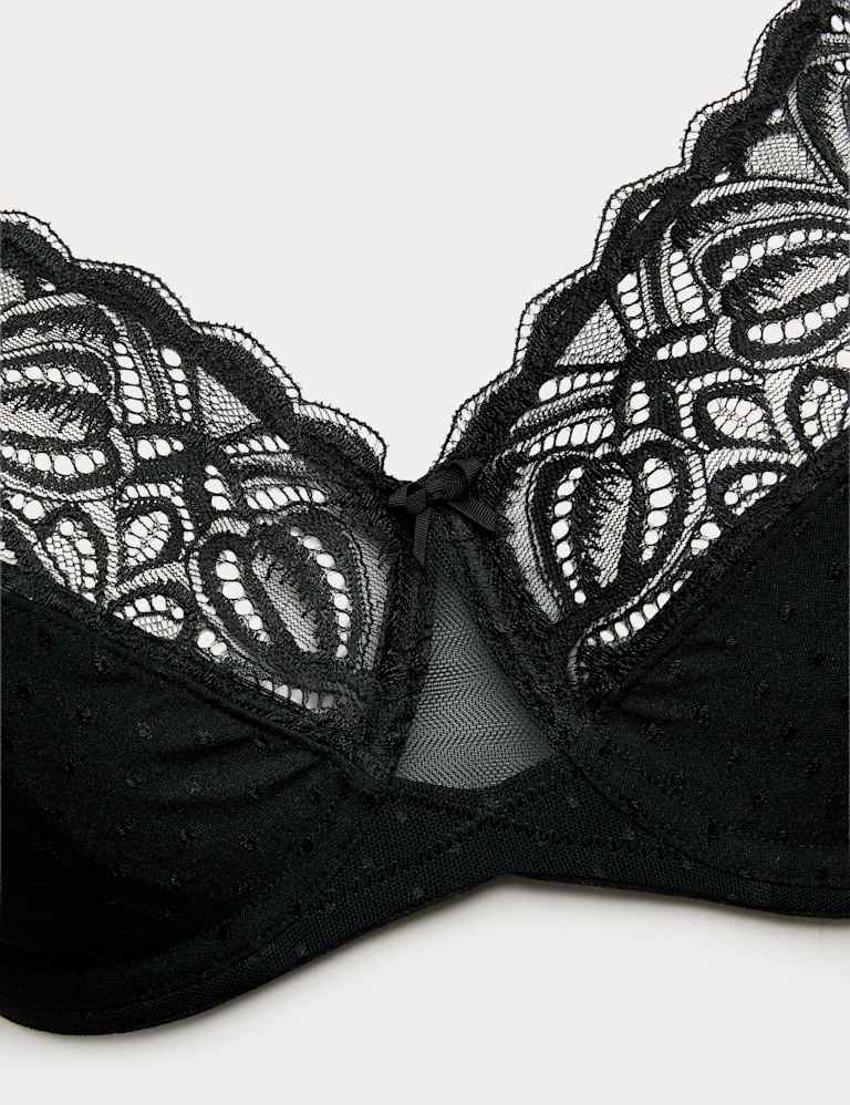 Lace Wired Minimiser Bra Set C-H 4 of 6