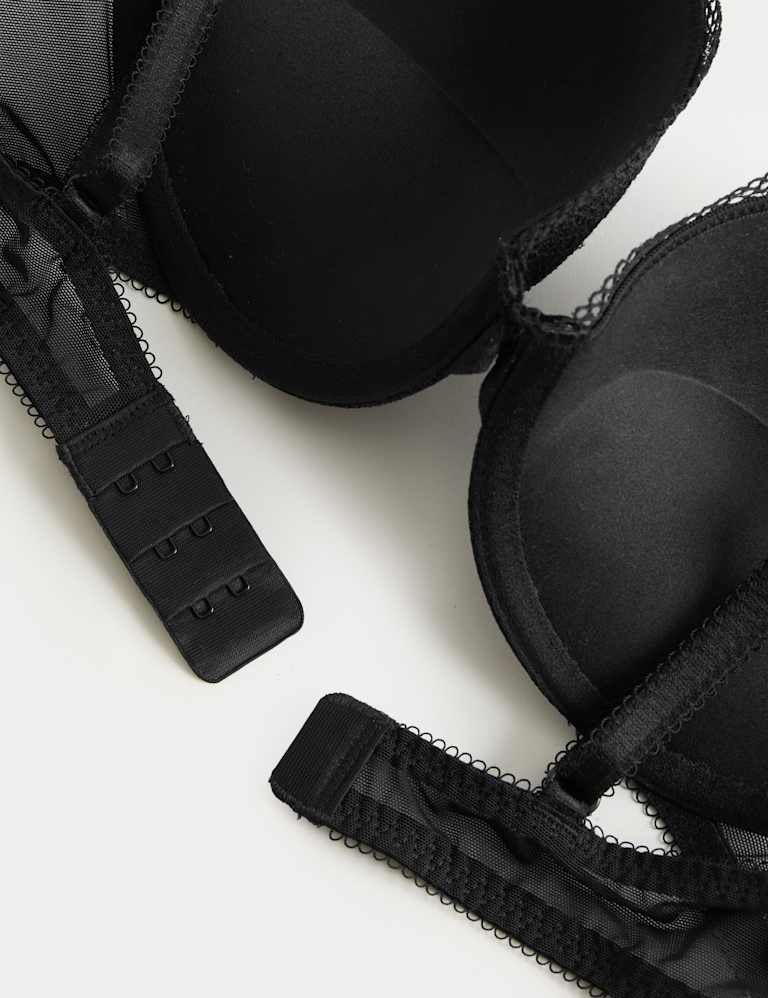 Jasmine Lace Wired Push Up Plunge Bra Set A-E 6 of 6