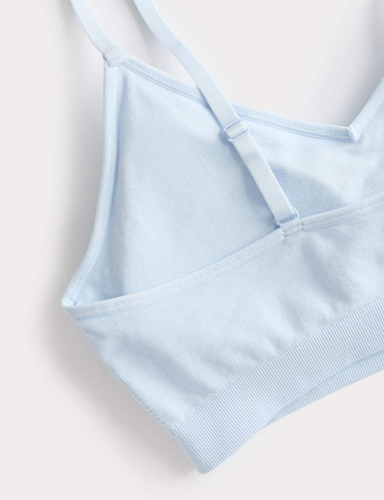 3pk Seamless Non Wired Bralettes Set 6 of 6