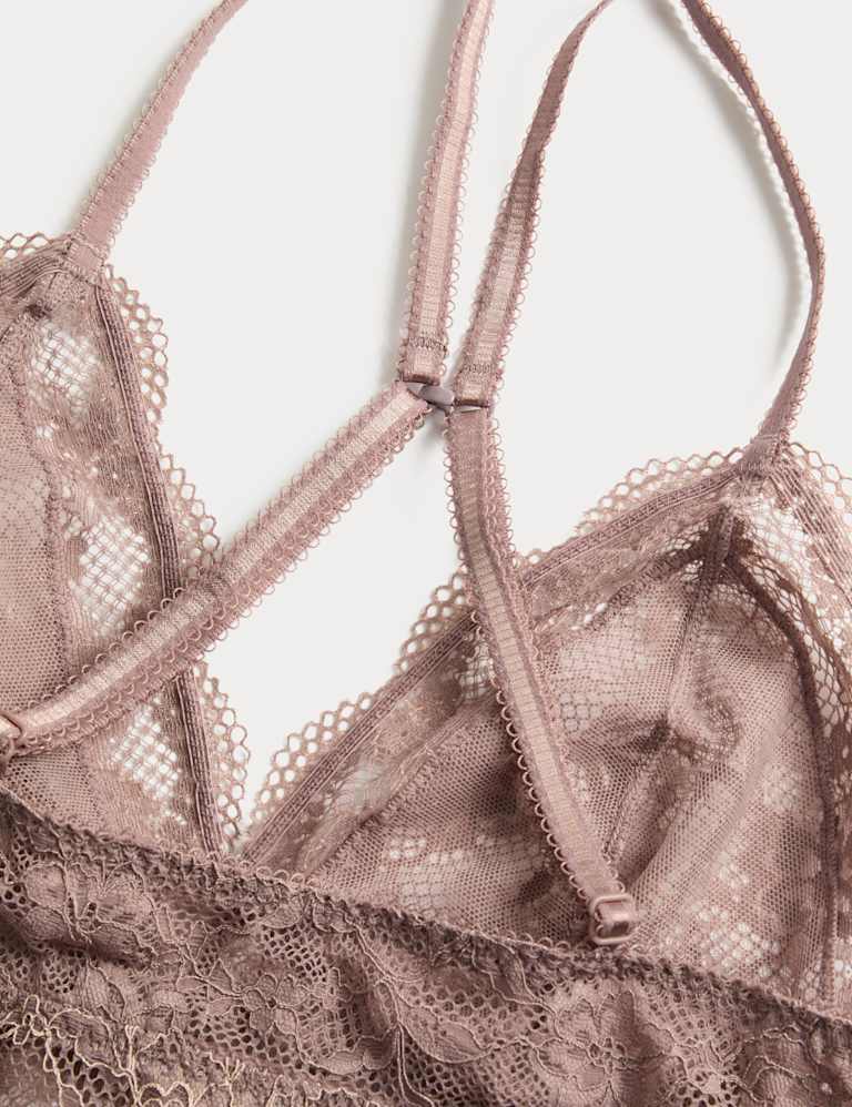 Jasmine Lace Non Wired Longline Bralette Set A-E 6 of 6
