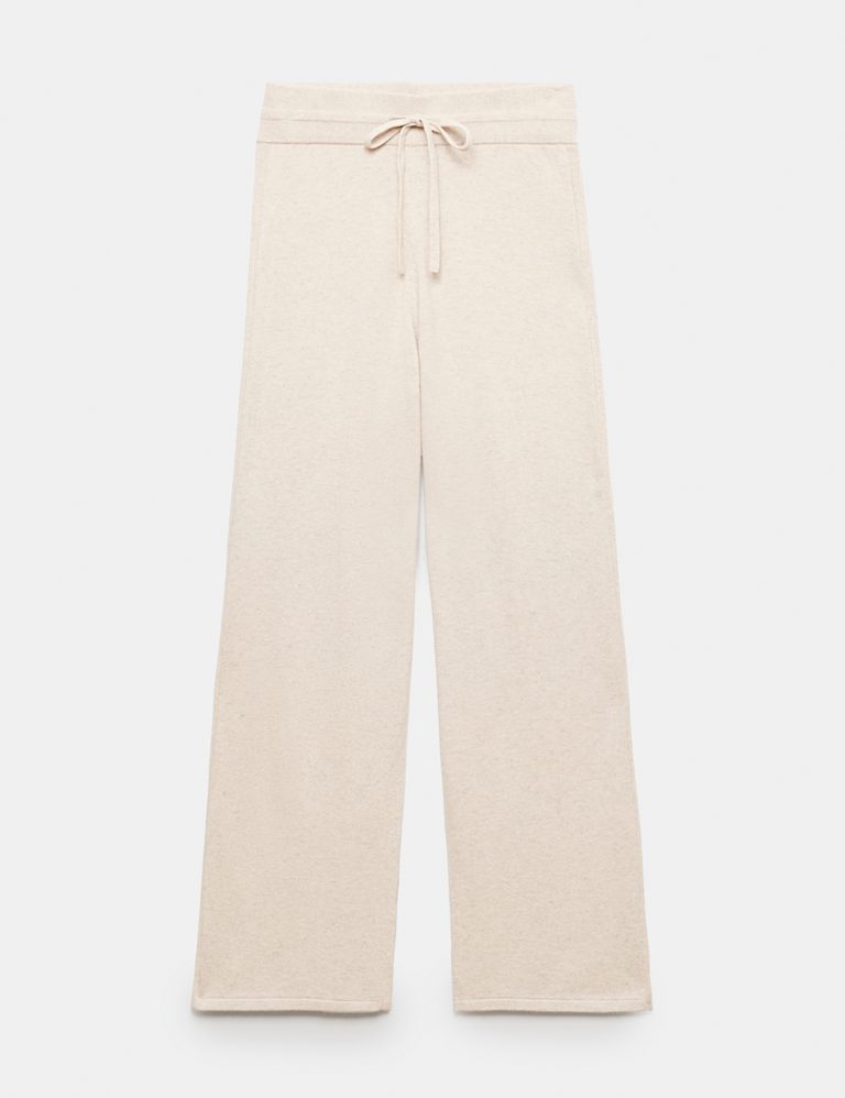 Merino Wool Blend Pyjama Top with Cashmere & Bottom Set 2 of 6