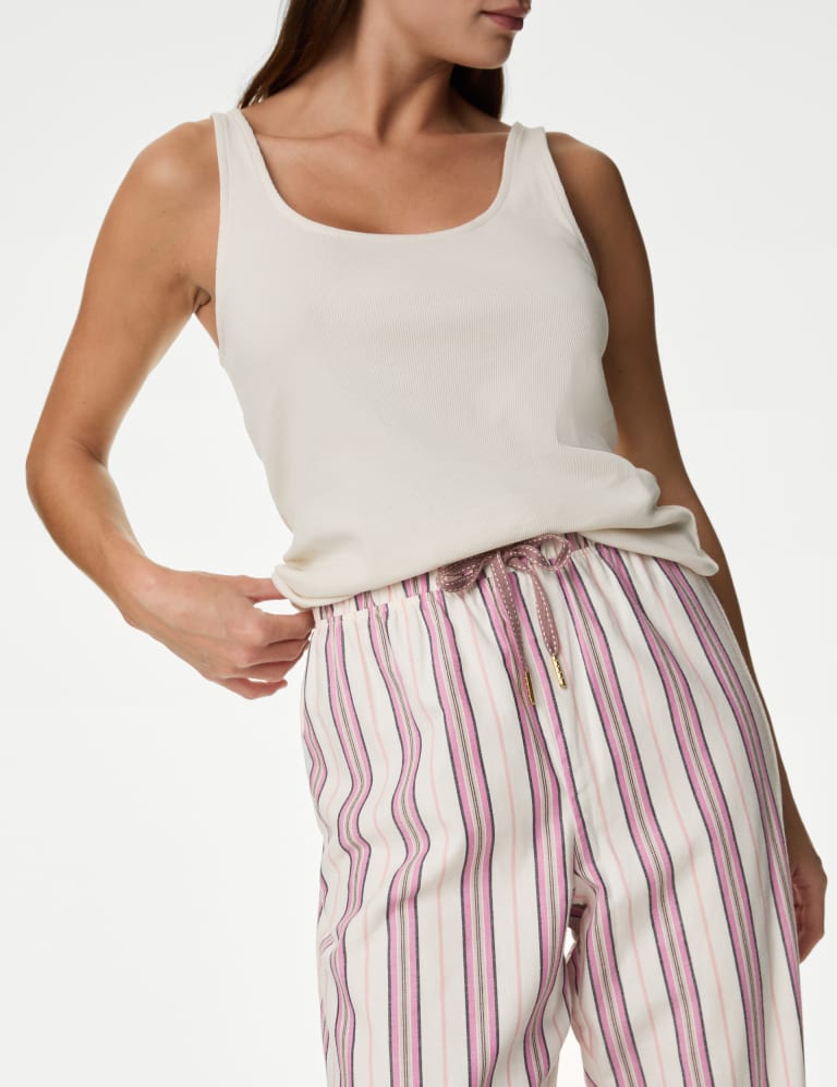 Pure Cotton Striped Pyjama Bottoms 5 of 6