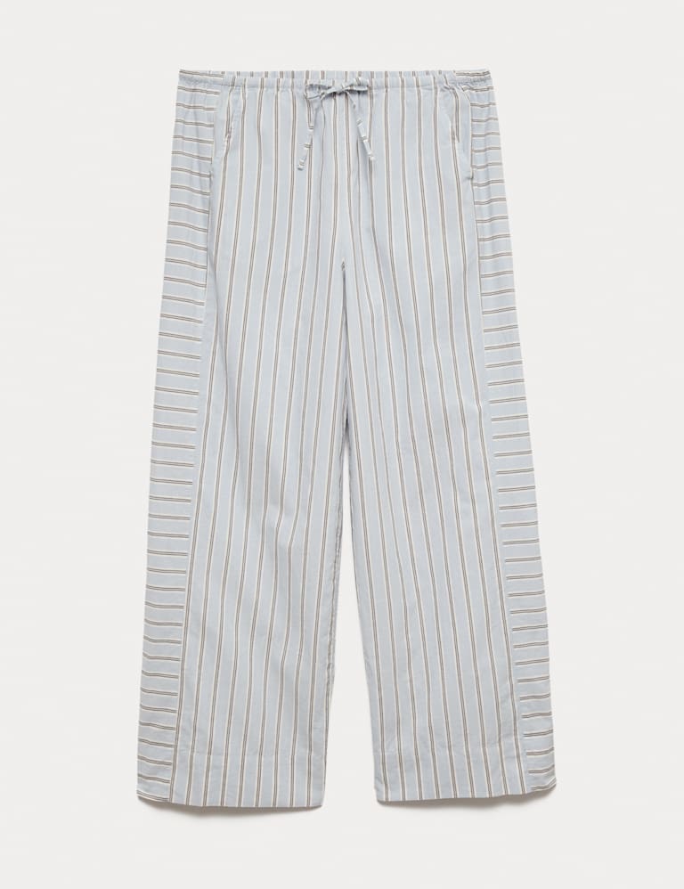 Pure Cotton Striped Pyjama Shirt & Bottom Set 2 of 6