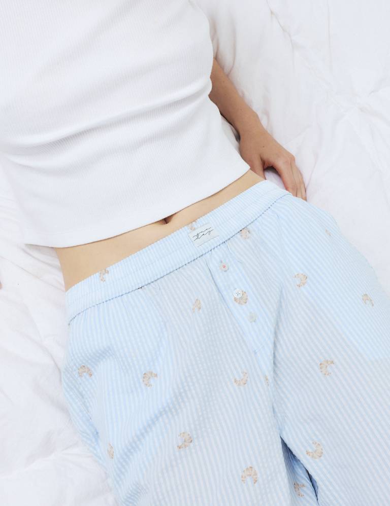 Cotton Modal Ribbed Pyjama T-Shirt Set 4 of 6