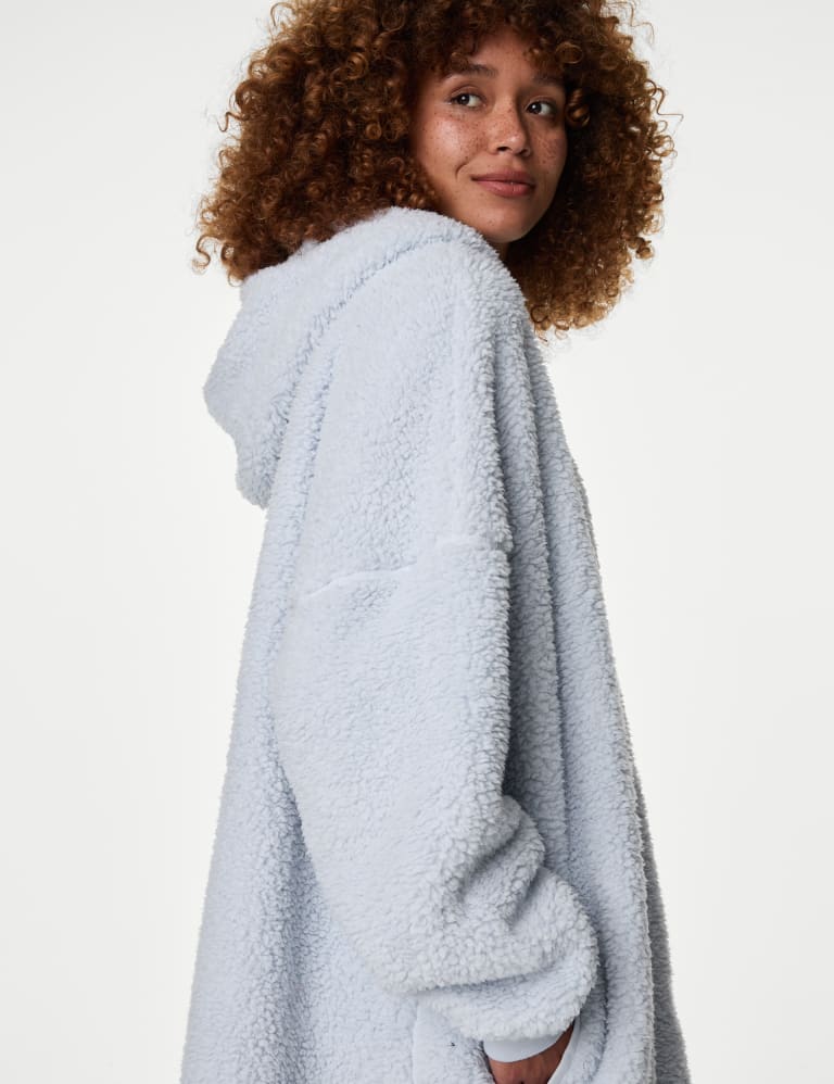 Teddy Fleece Hooded Lounge Cardigan | M&S Collection | M&S 