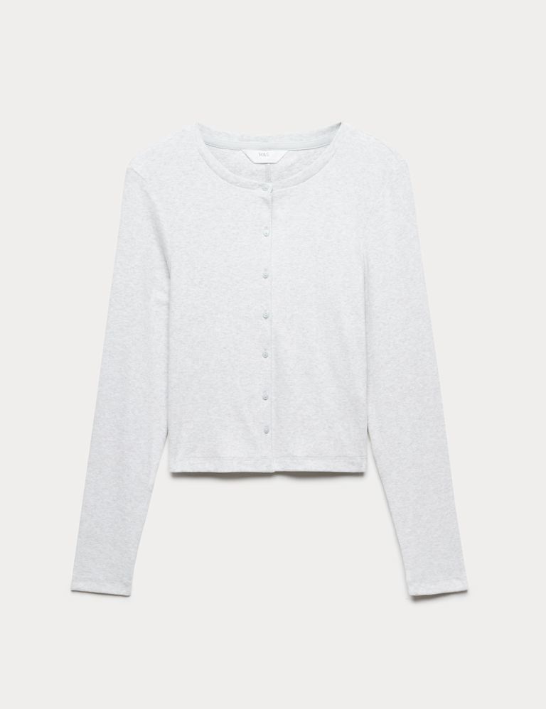 Cotton Rich Ribbed Button Down Pyjama Top & Short Set 1 of 6