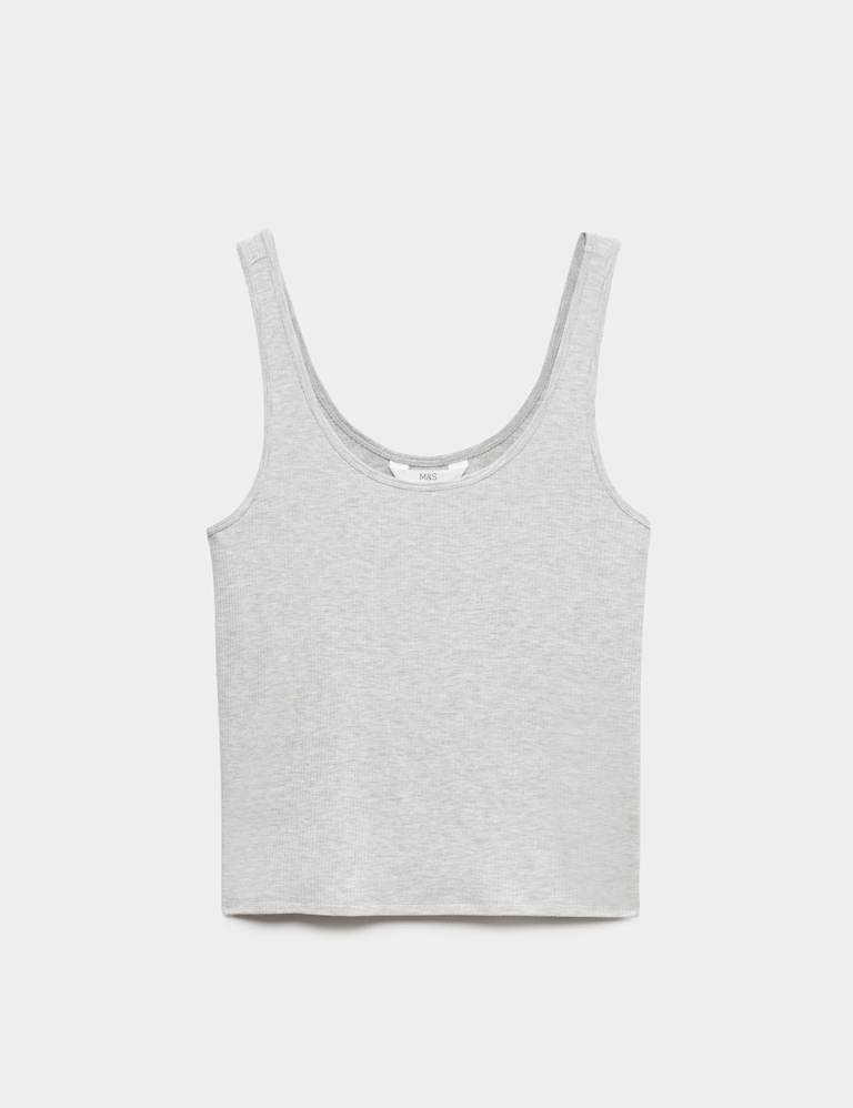 Modal Rich Ribbed Cami Pyjama Top Set 1 of 6