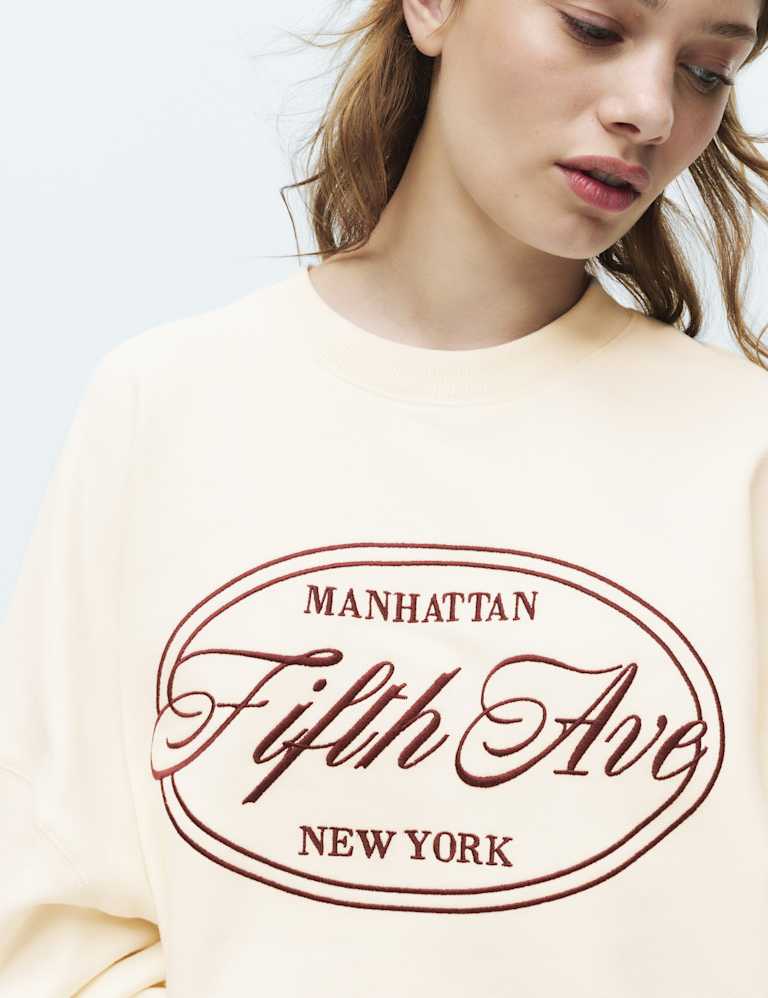 Cotton Rich Embroidered Loopback Sweatshirt & Bottom Set 4 of 6