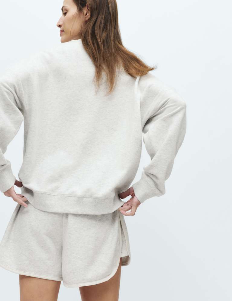 Cotton Rich Embroidered Loopback Sweatshirt & Bottom Set 3 of 5