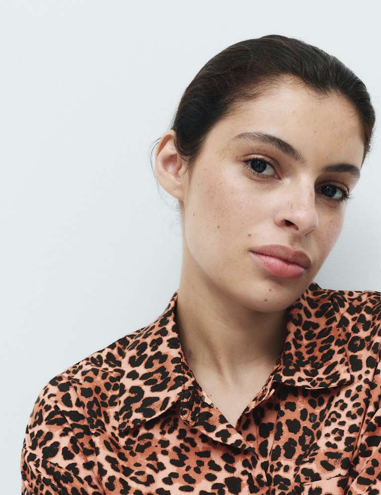 Pure Cotton Animal Print Pyjama Top & Bottom Set 5 of 6