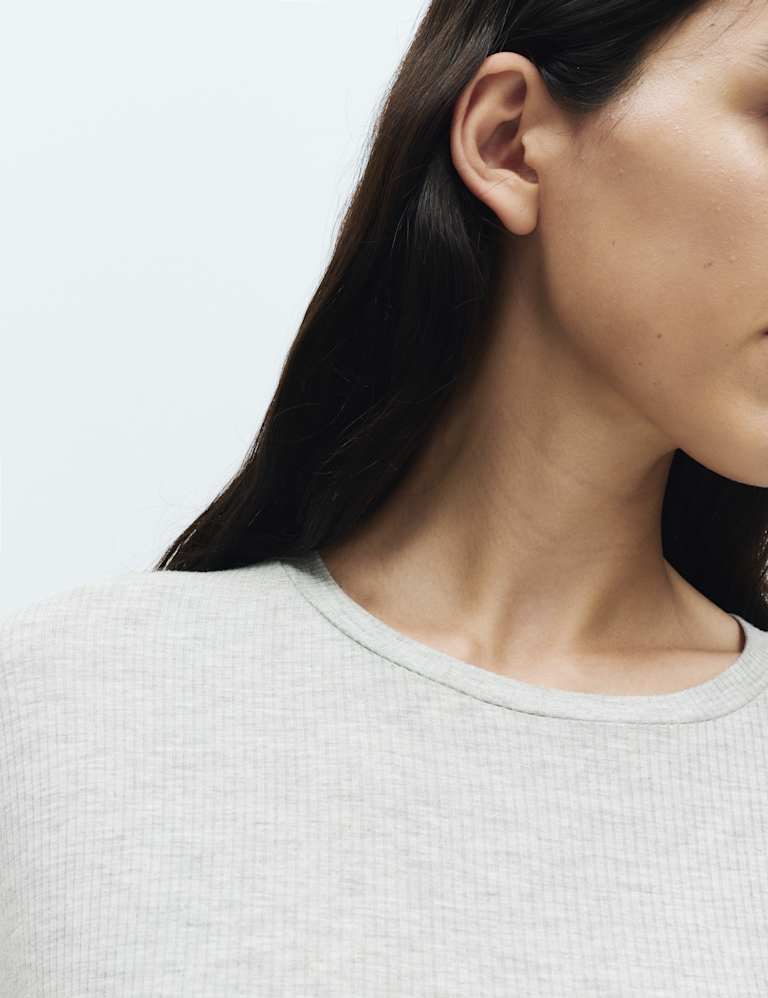 Modal Rich Ribbed Pyjama Top Set 4 of 6