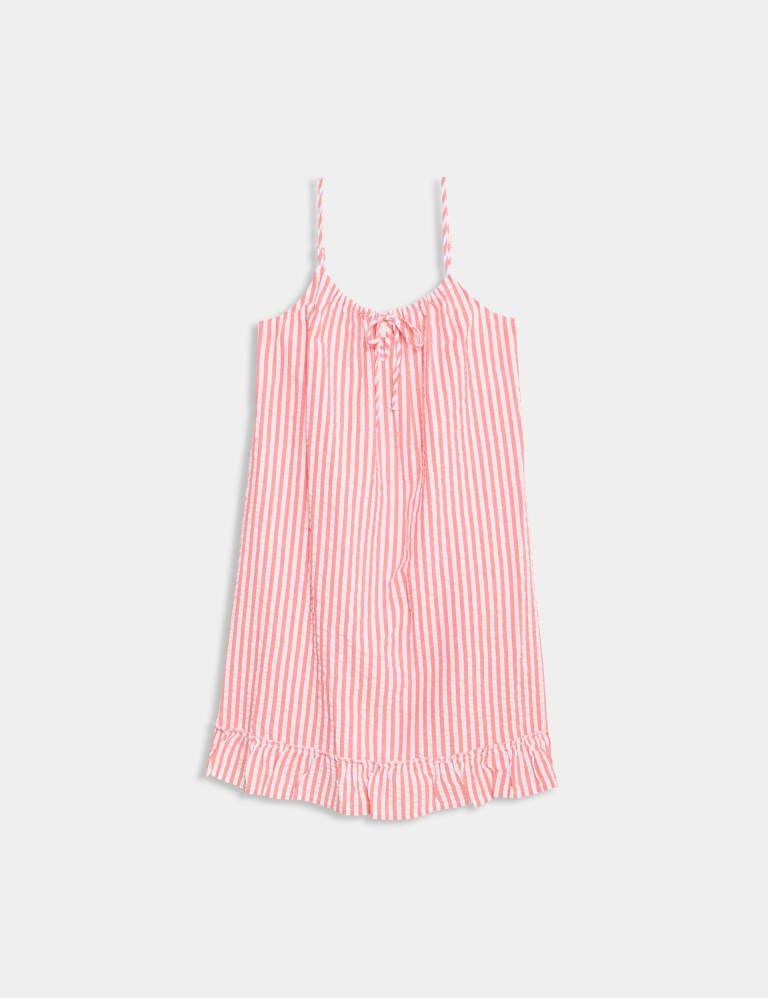 Pure Cotton Waffle Striped Chemise 2 of 4