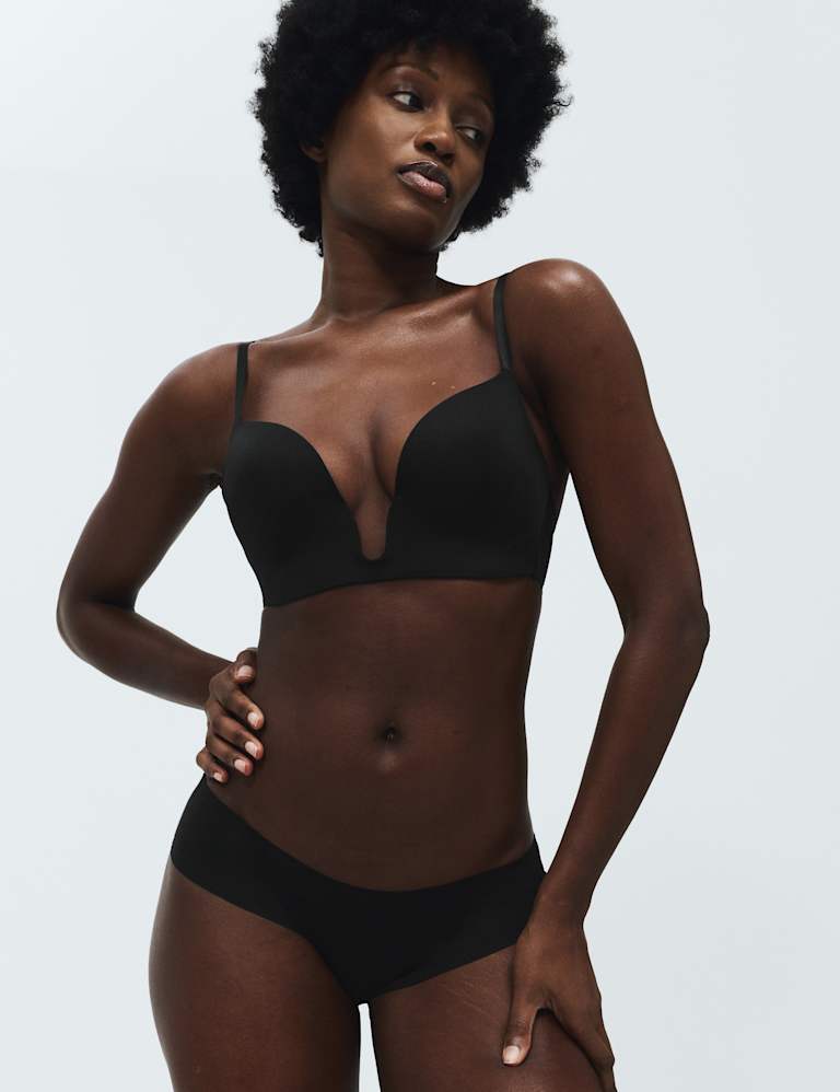 Body Invisibles Wired Push Up Plunge Bra Set A-E 3 of 6