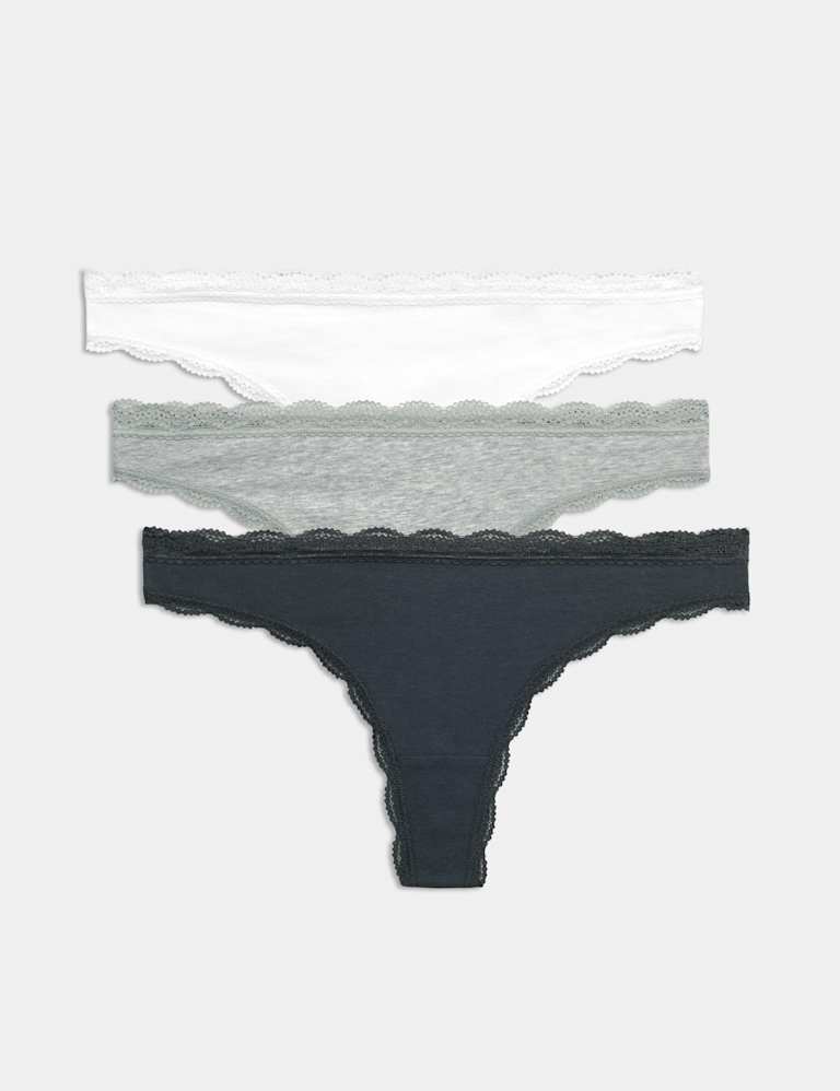 3pk Cotton Wired Push-Up Bras Set A-E 1 of 6