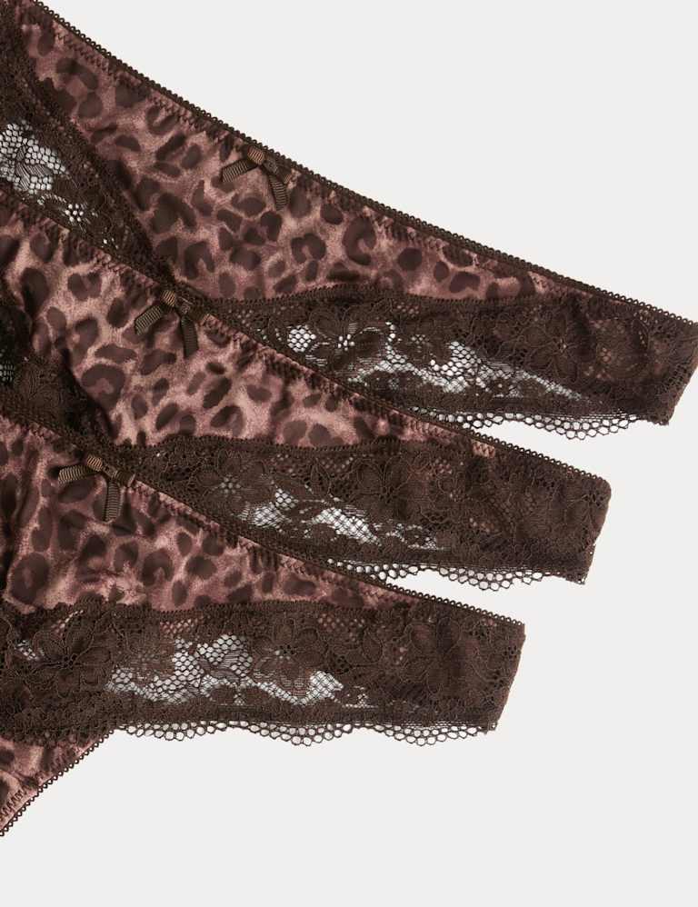 Jasmine Lace Printed Wired Plunge Bra Set F+ 5 of 6