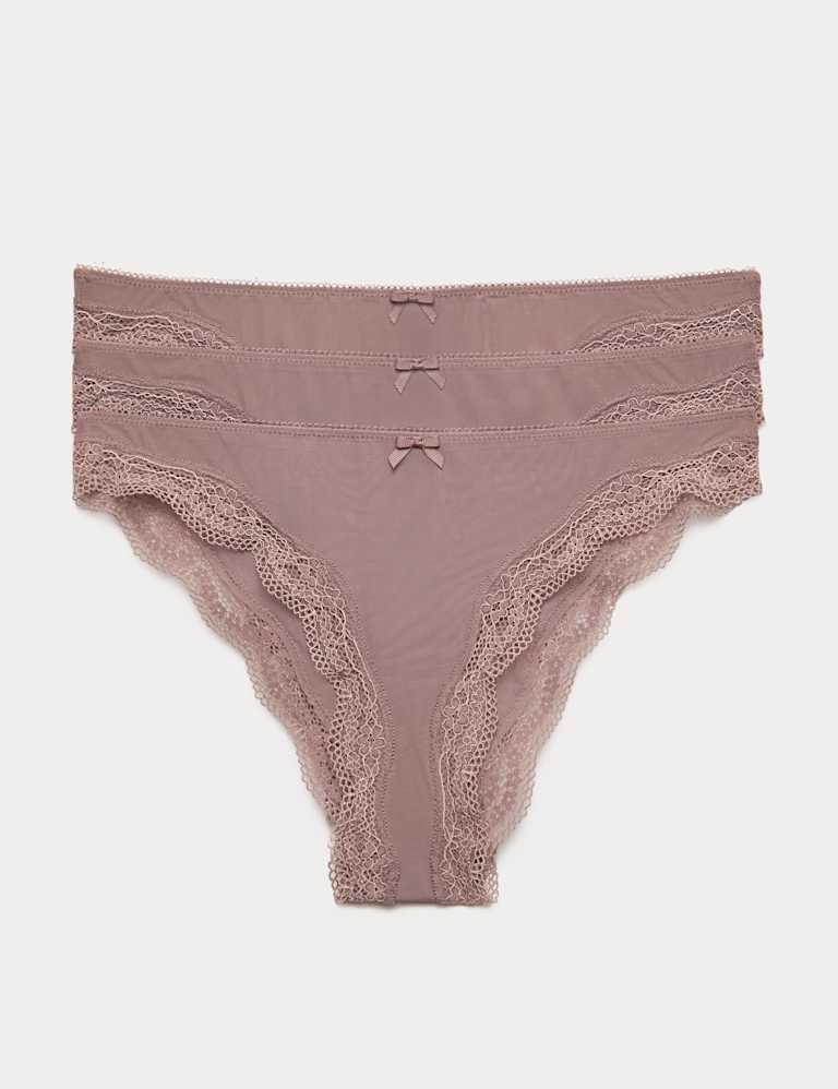 Jasmine Lace Sheer Wired Demi Cup Bra Set A-E 1 of 6