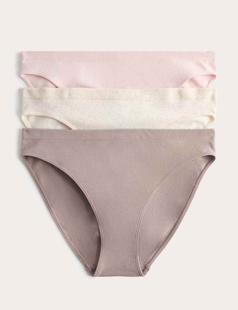 3pk Seamless Non Wired Bralettes Set 1 of 6