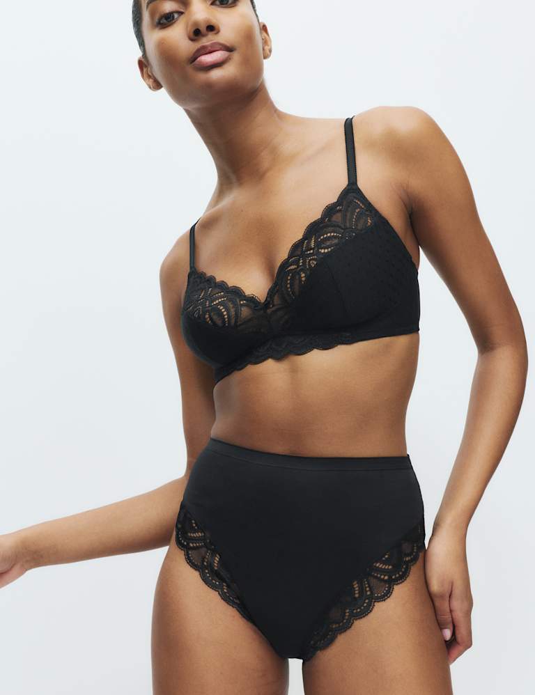 Amelia Lace Non Wired Full Cup Bra Set A-E 3 of 6