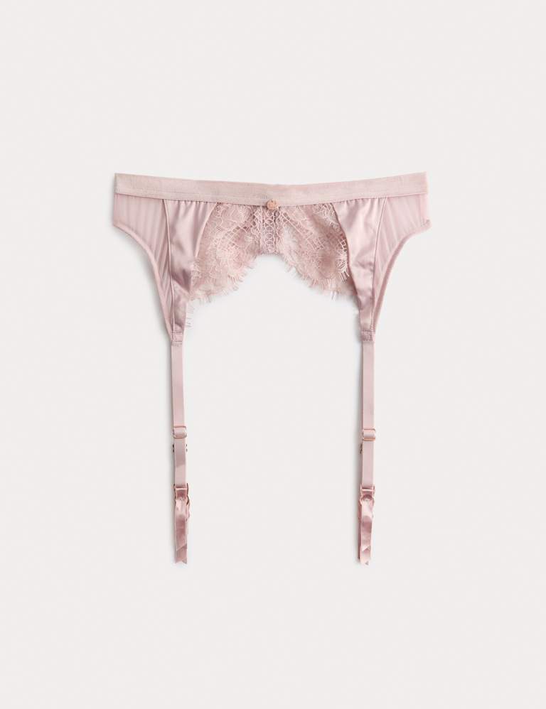 Saffron Satin & Lace Suspender Set 2 of 9