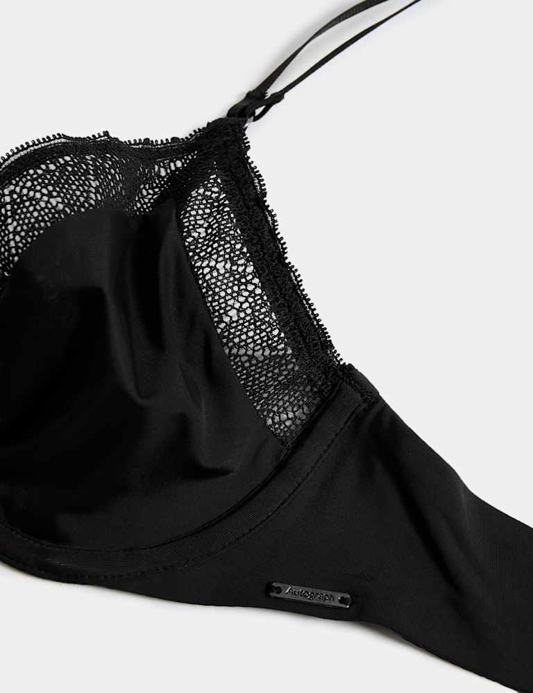 Boston Microfibre Lace Trim Wired PlungeBra Set 4 of 6