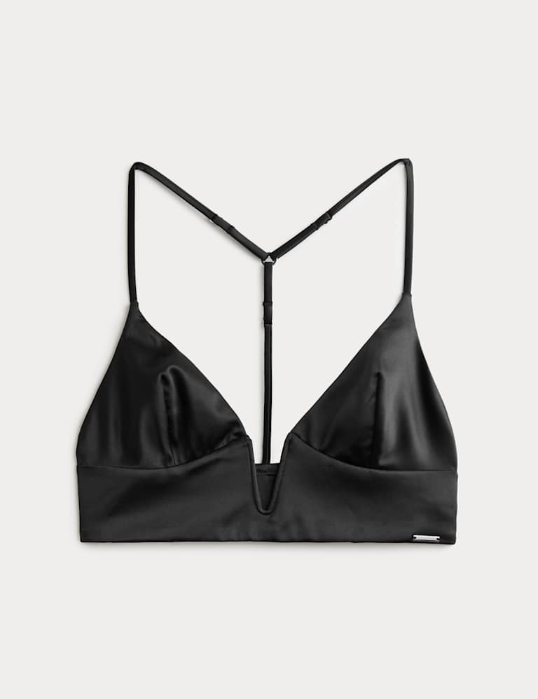 Black Label Satin Bralette Set 1 of 6