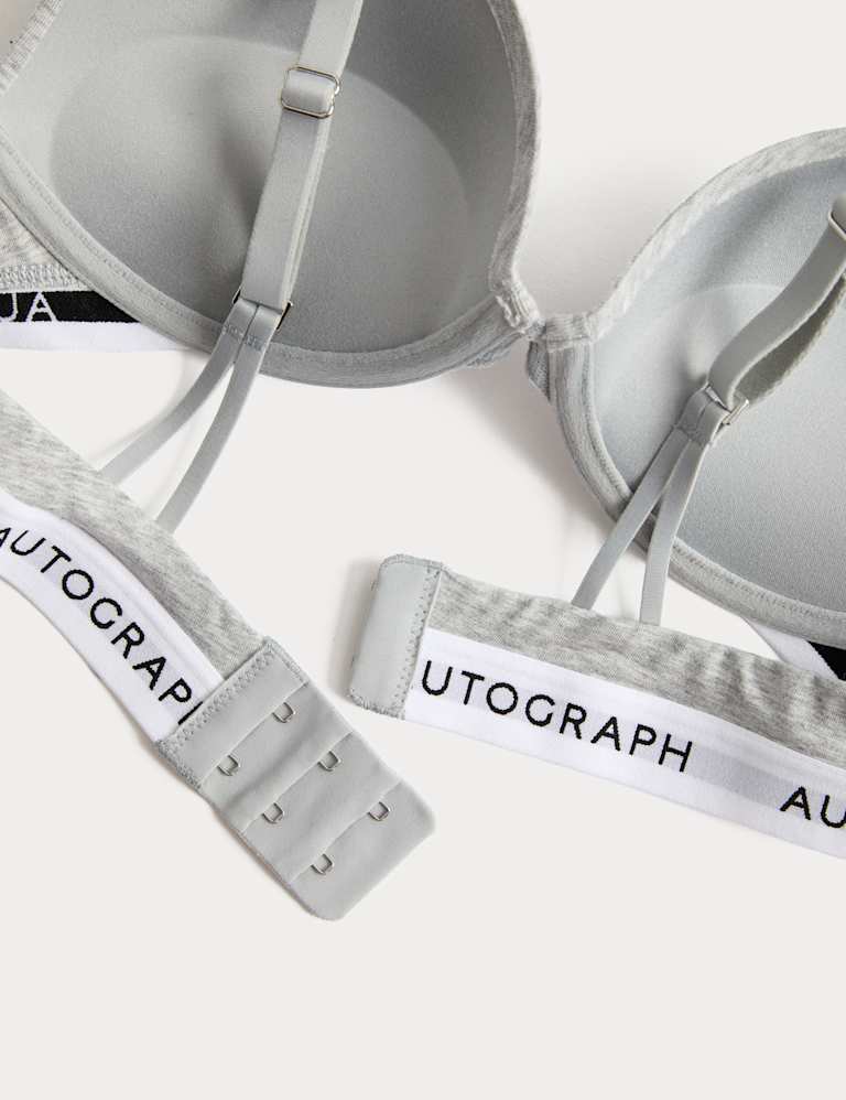 Lille Cotton Rich Wired Push-Up Plunge Bra Set A-E 6 of 6