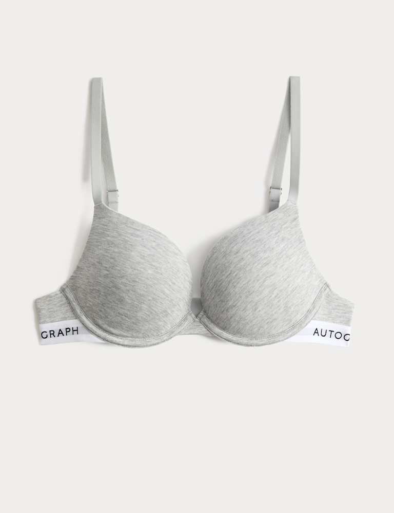 Lille Cotton Rich Wired Push-Up Plunge Bra Set A-E 2 of 6