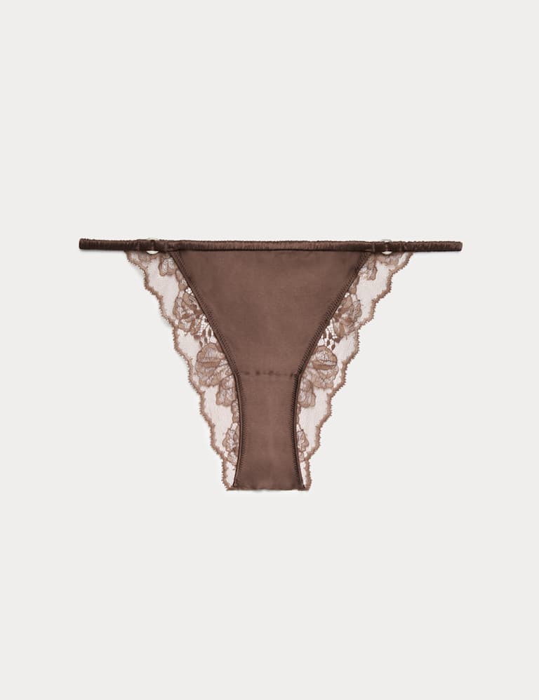 Savannah Satin & Lace Triangle Bralette Set 3 of 6