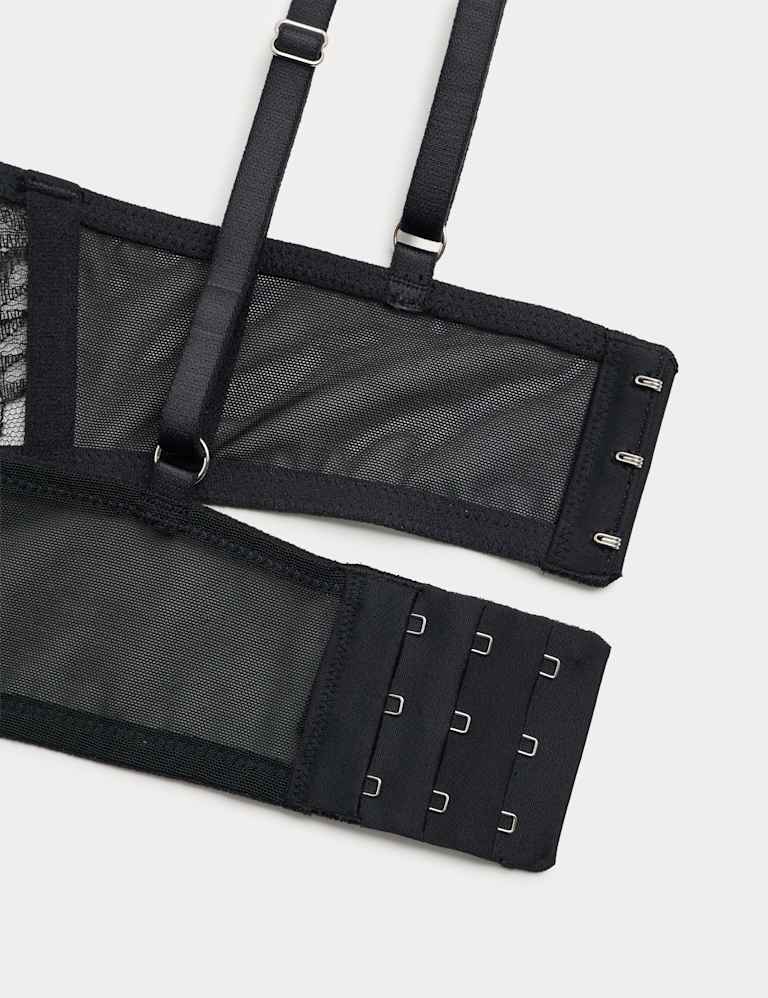 Savannah Lace Wired Longline Balcony Bra Set A-E 6 of 6