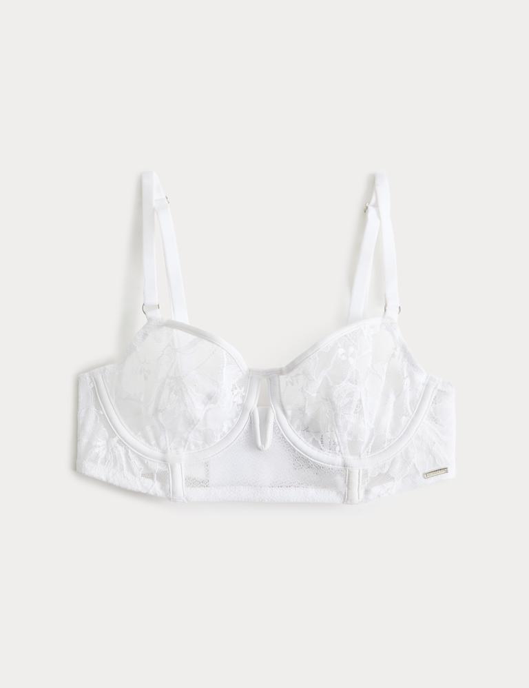 Savannah Lace Wired Longline Balcony Bra Set A-E 2 of 6