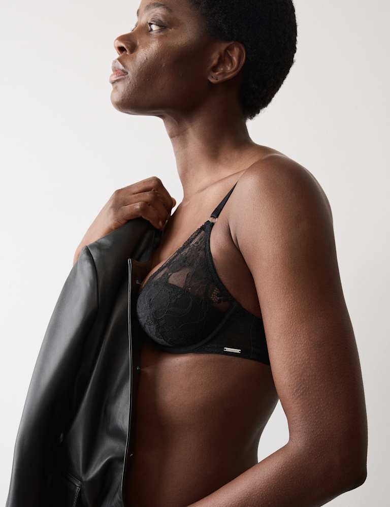 Savannah Lace Wired Plunge Bra Set A-E 6 of 6