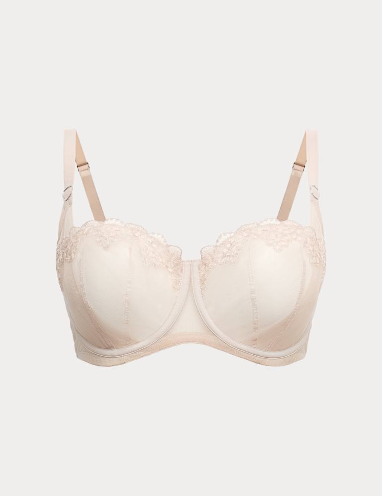 Seoul Embroidery Mesh Wired Balcony Bra Set F-H 2 of 6