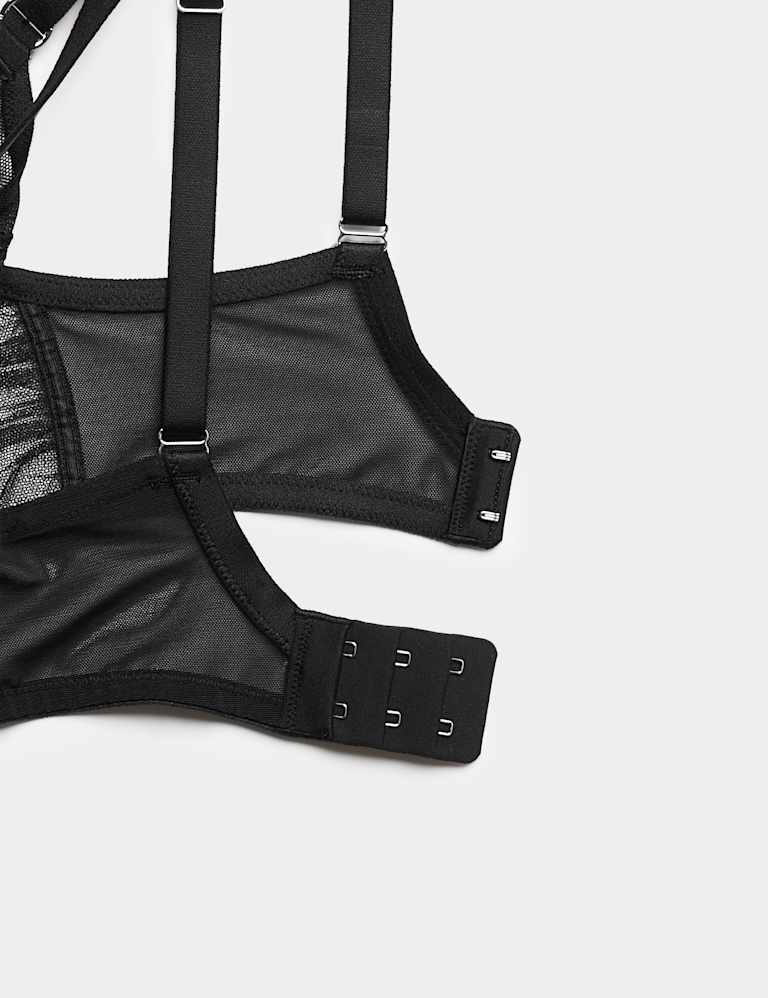 Seoul Embroidery Mesh Wired Balcony Bra Set F-H 6 of 6
