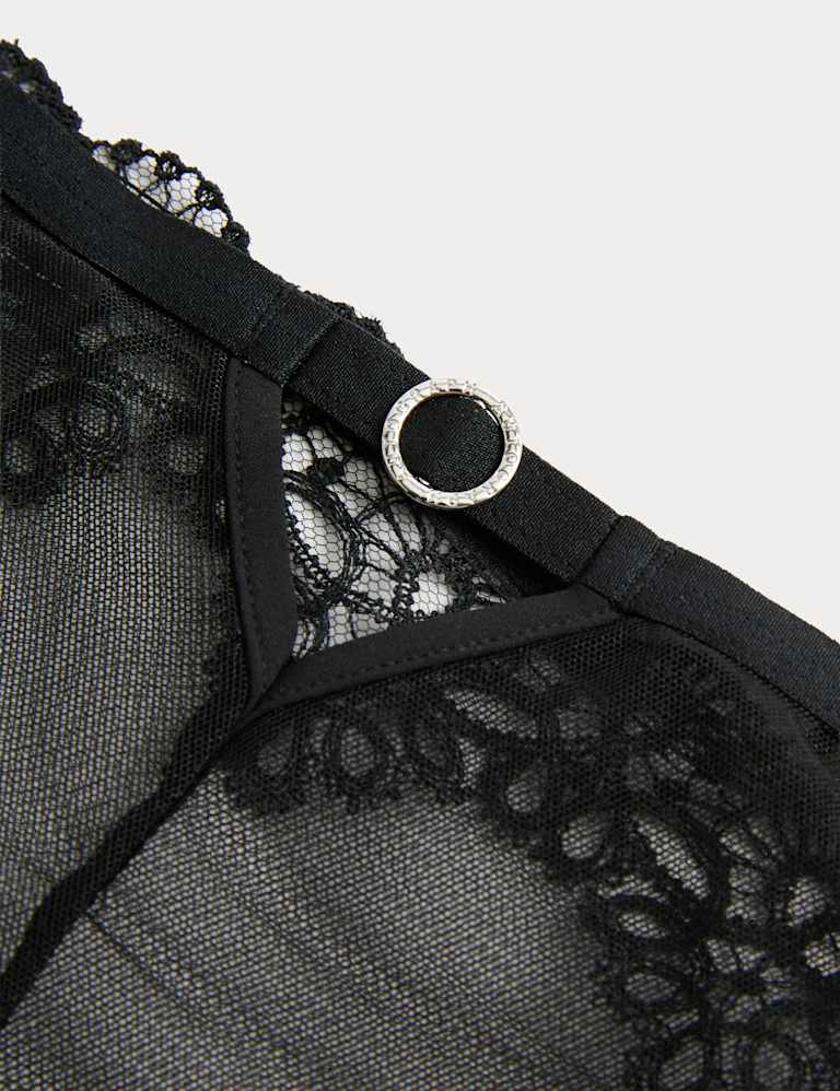 Seoul Embroidery Mesh Wired Balcony Bra Set F-H 5 of 6