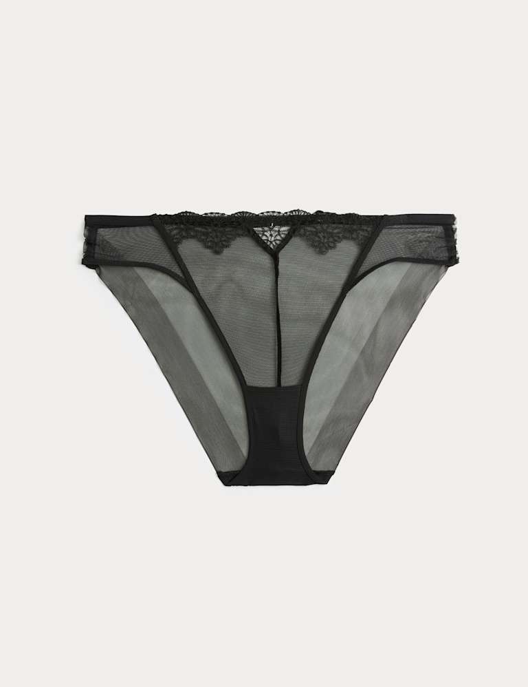 Seoul Embroidery Mesh Wired Balcony Bra Set A-E 3 of 6