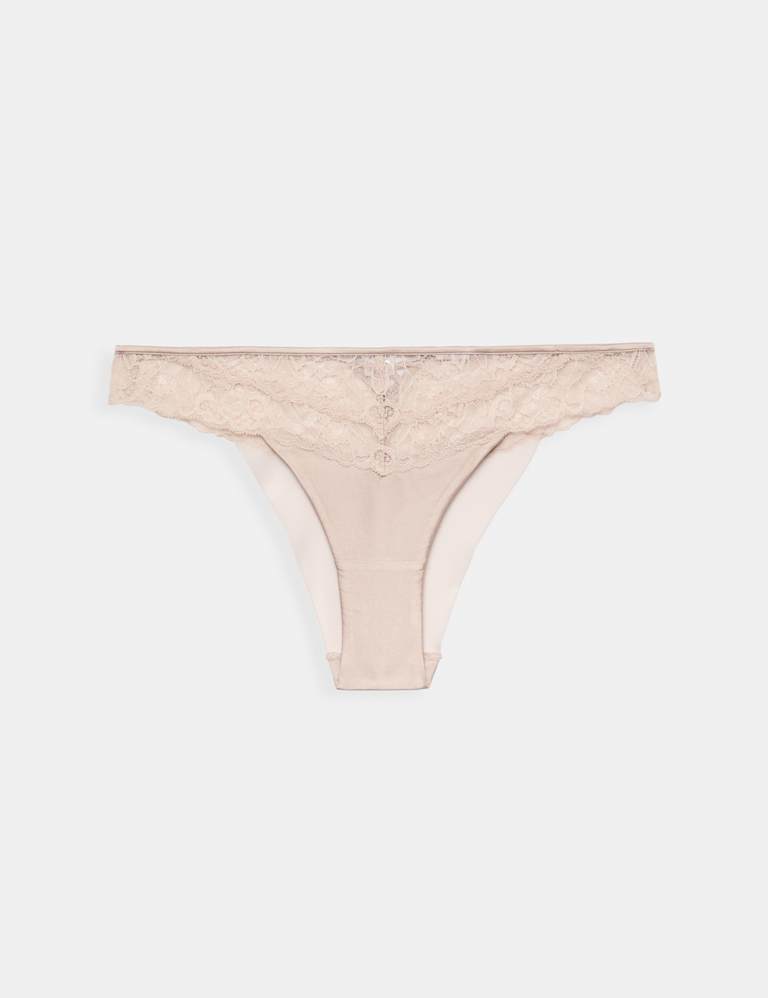 Silk & Lace Wired Demi Cup Bra Set A-E 3 of 6