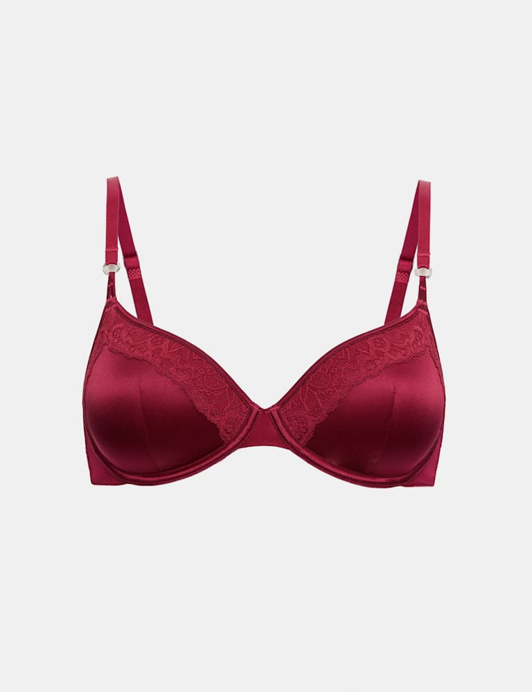 Silk & Lace Wired Demi Cup Bra Set A-E 2 of 6