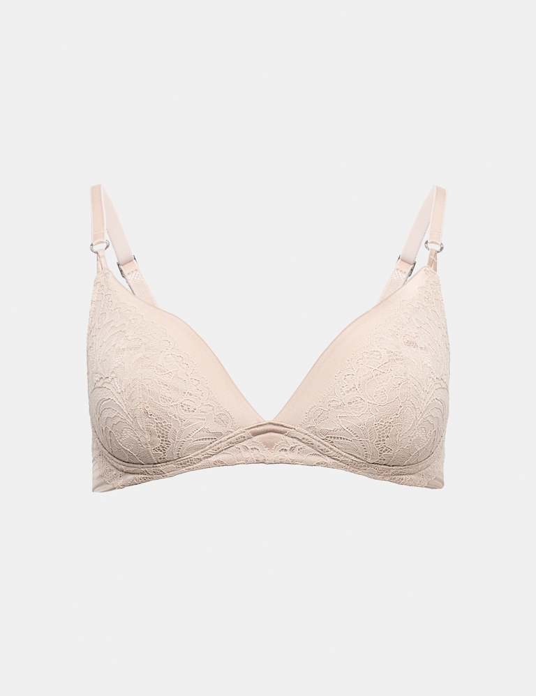 Silk & Lace Non Wired Plunge Bra Set A-E 2 of 6