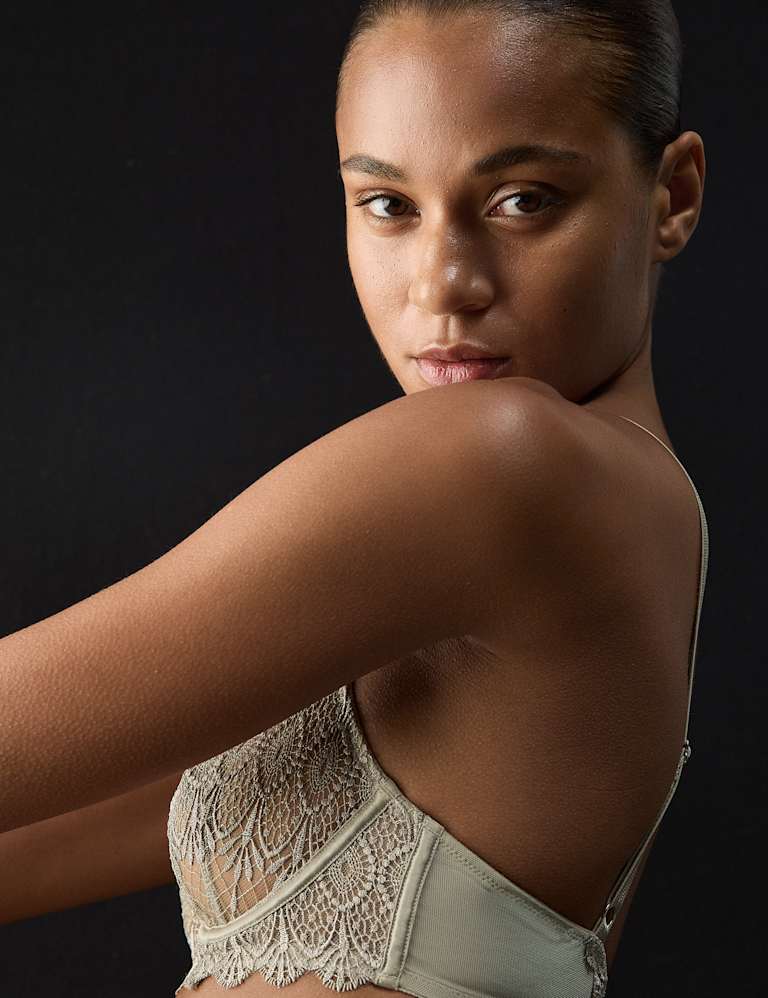Milan Embroidered Lace Wired Balcony Bra Set 6 of 6