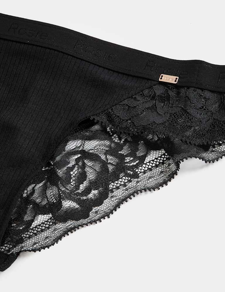 Rib & Lace Wired Full Cup Lounge Bra Set A-E 6 of 6