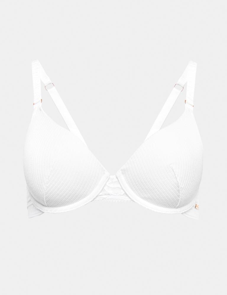 Rib & Lace Wired Full Cup Lounge Bra Set A-E 2 of 6