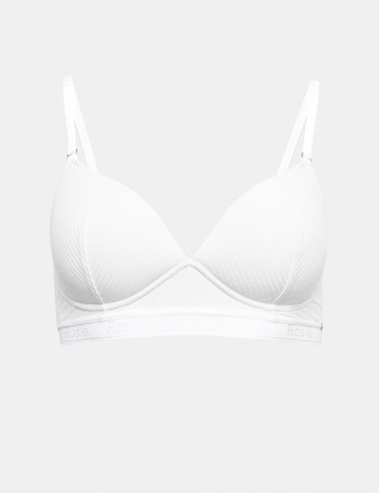Lounge Rib & Lace Non Wired Plunge Bra Set A-E 2 of 6
