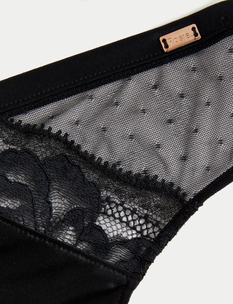 Silk & Lace Wired Balcony Bra Set 5 of 6