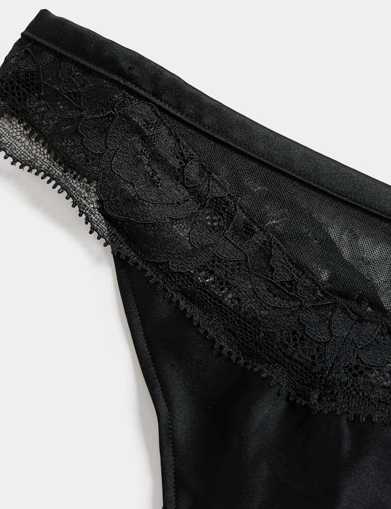 Silk & Lace Wired Balcony Bra Set 5 of 6