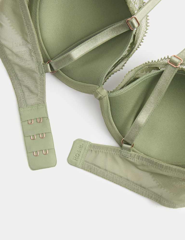 Silk & Lace Wired Plunge Bra Set A-E 5 of 6