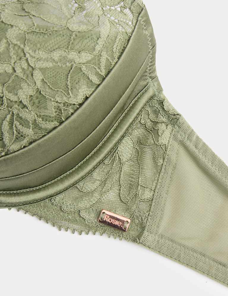 Silk & Lace Wired Plunge Bra Set A-E 6 of 6