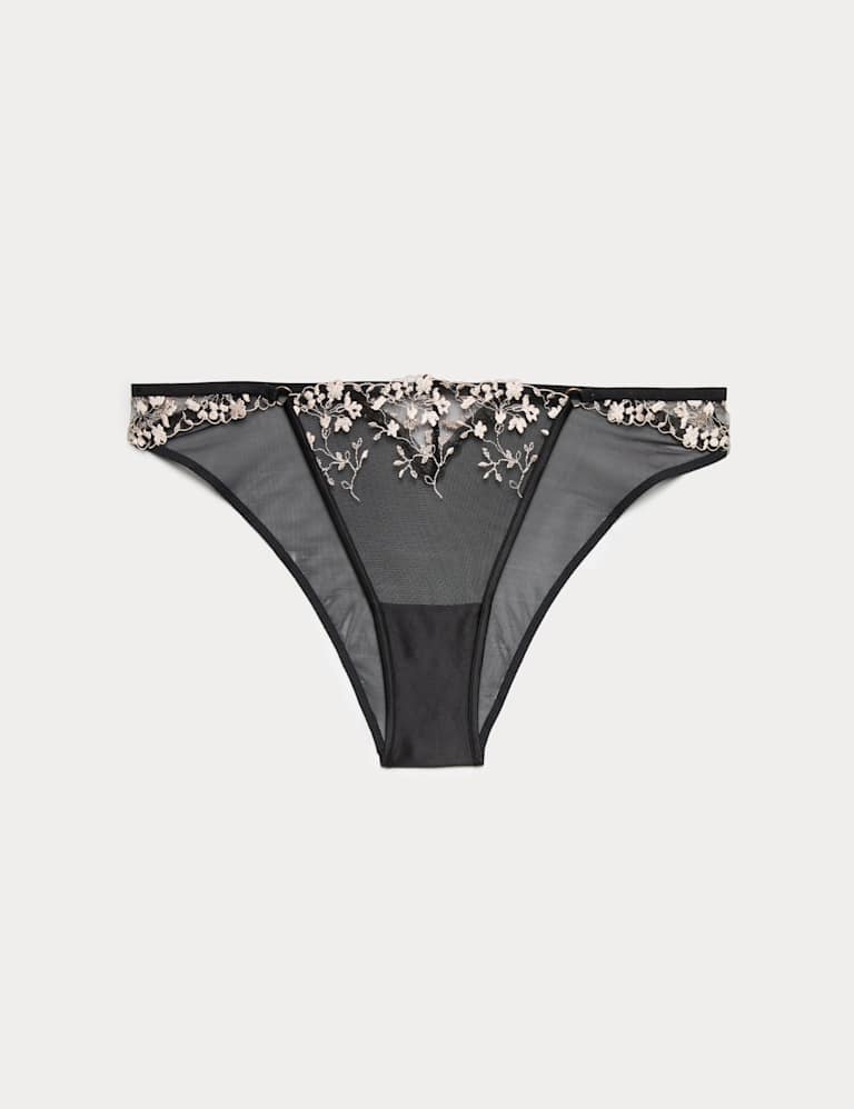 Flora Embroidery Wired Balcony Bra Set F-H 3 of 6