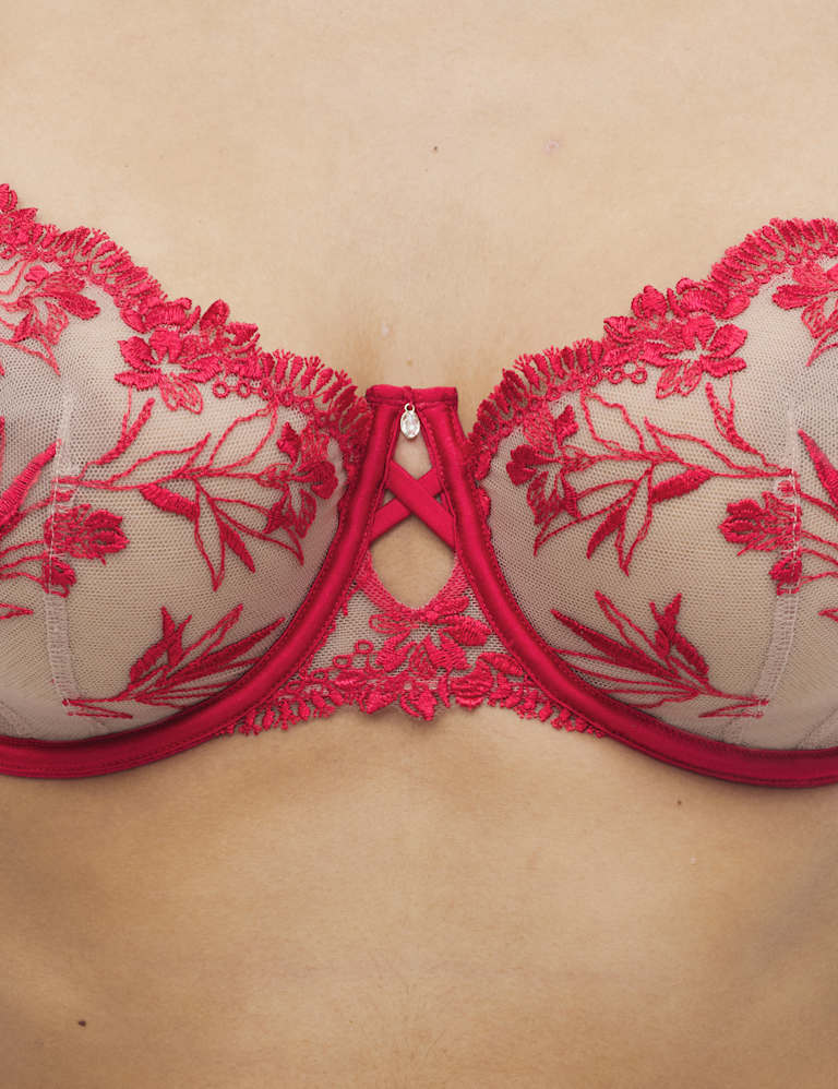 Alessia Embroidery Wired Balcony Bra Set F-H 6 of 6